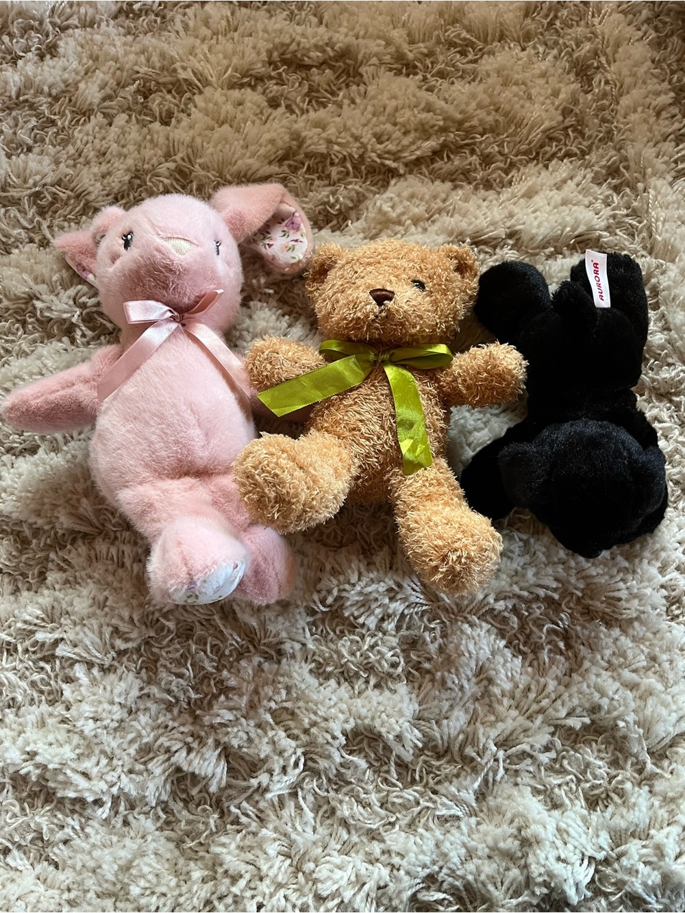 Lot of 3 plush infant stuffed animals